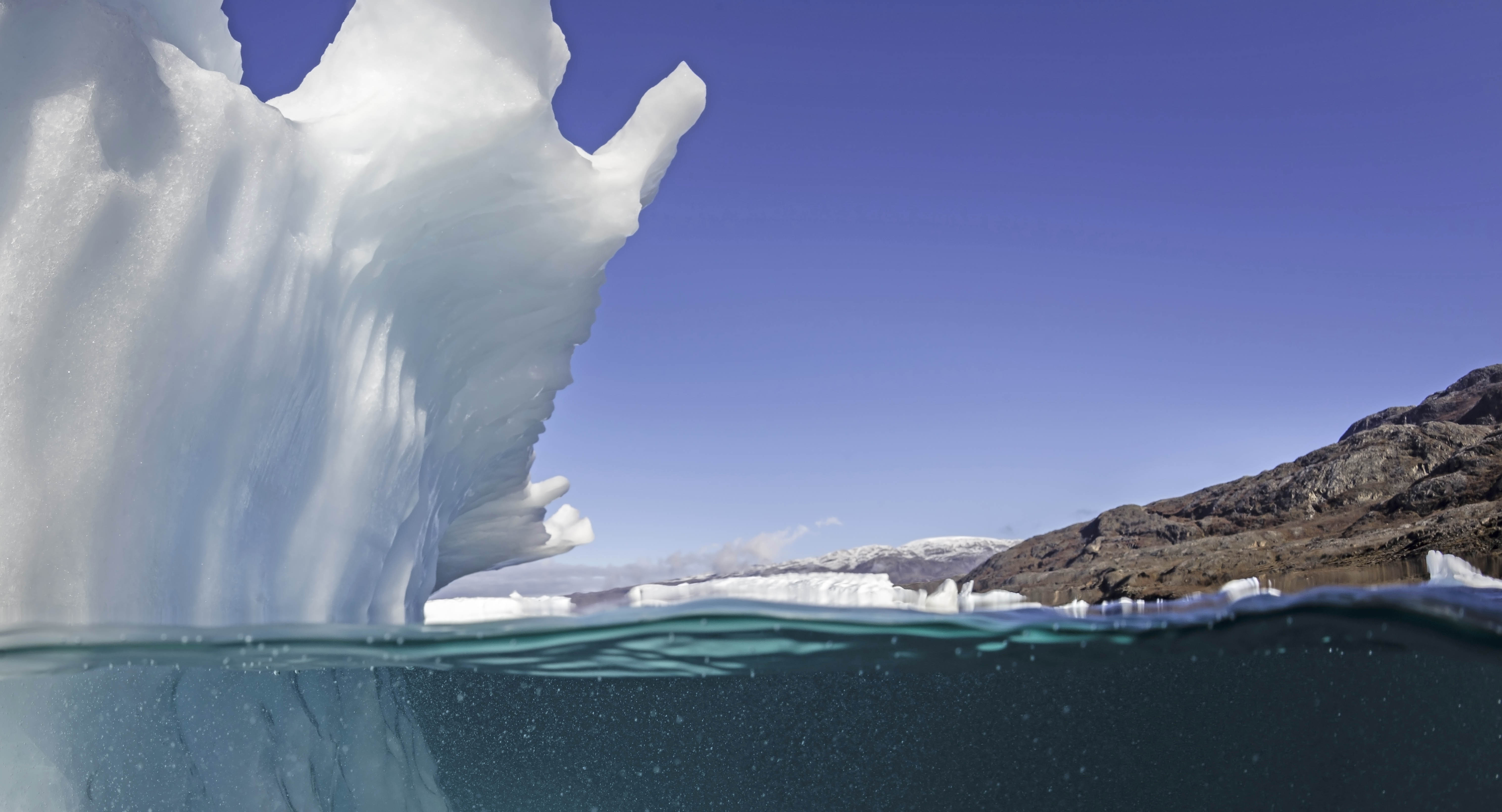 Most of the meltwater in Greenland fjords comes from icebergs