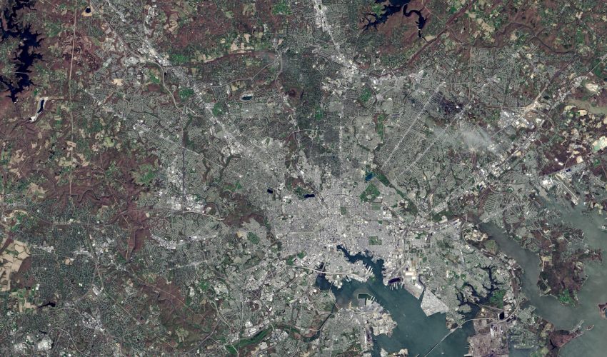 Baltimore Maryland from space