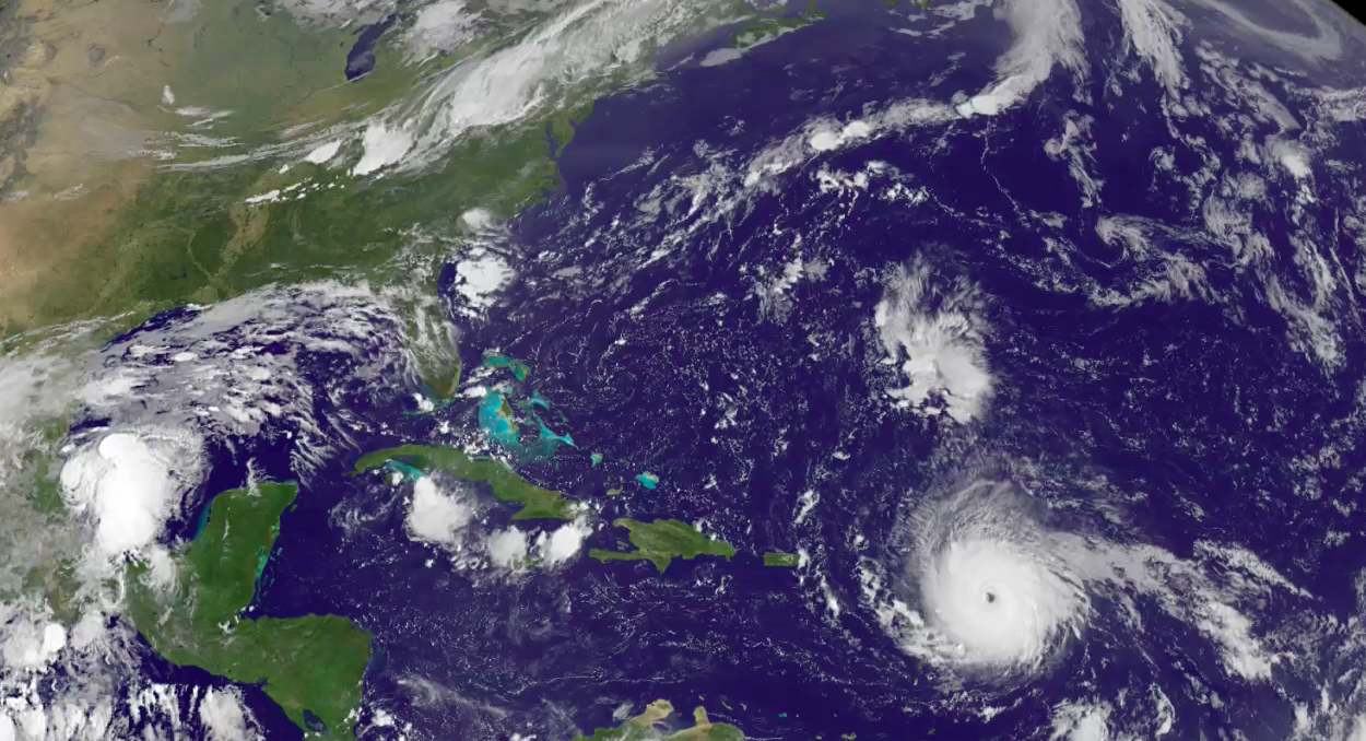 Three hurricanes at the same time