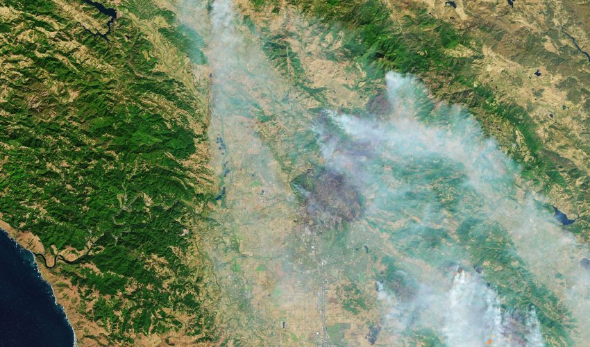 Fire Damage in Santa Rosa California Wildfire