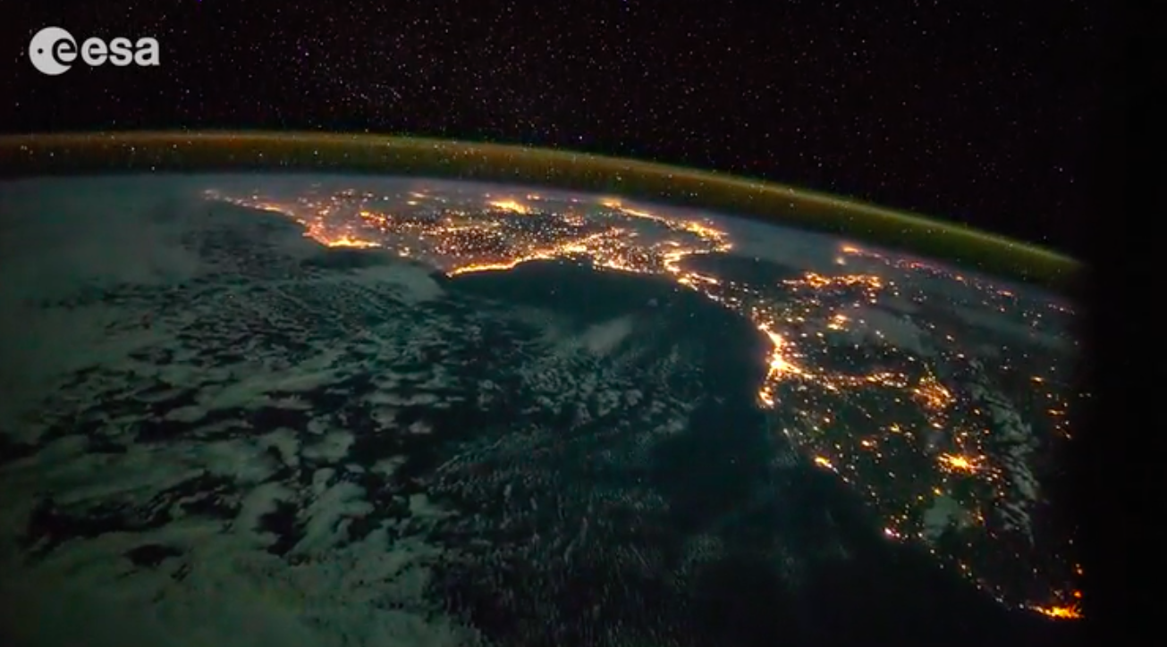 Traveling over the Canary Islands to Italy
