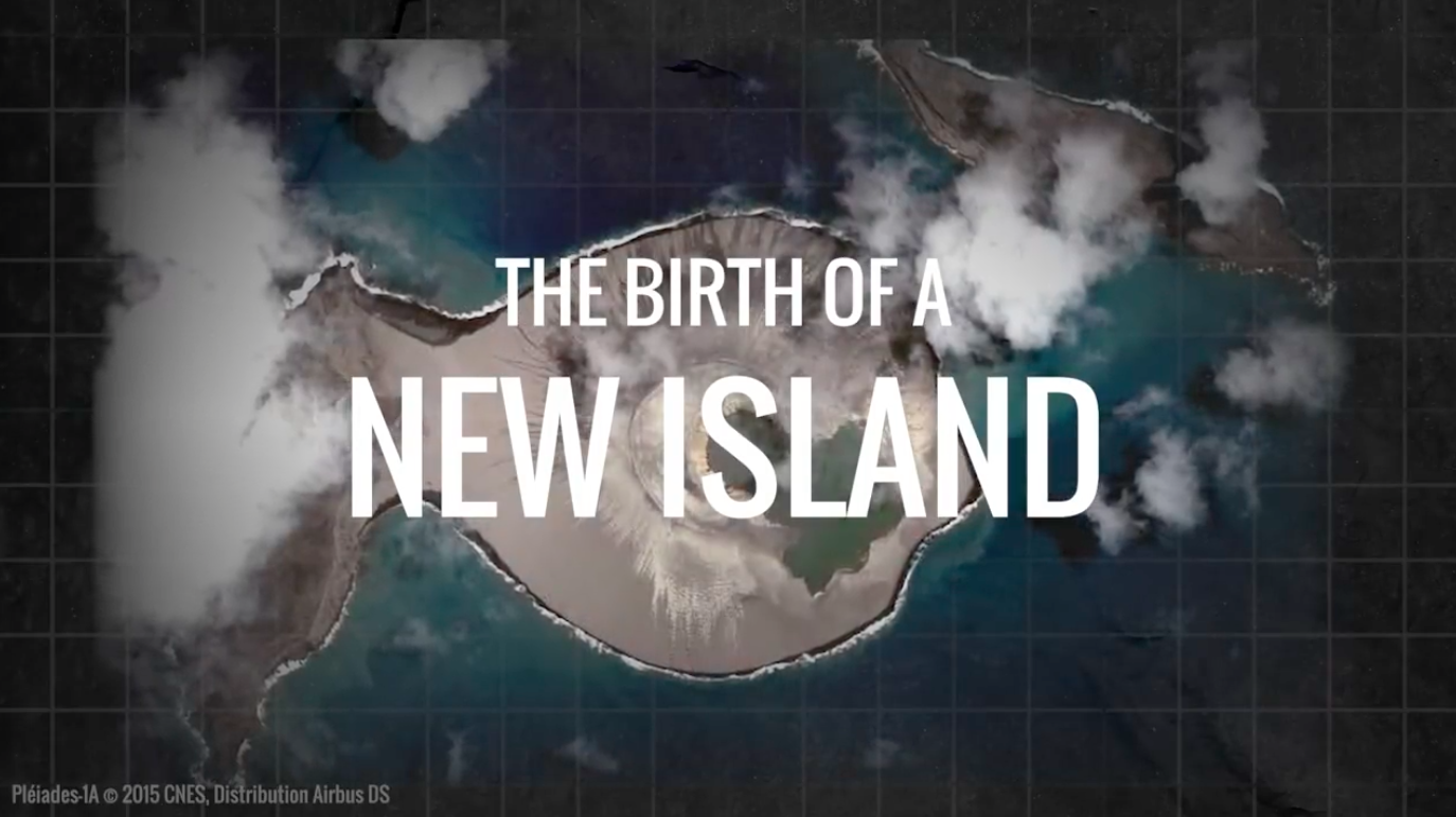 A new island forms in the South Pacific