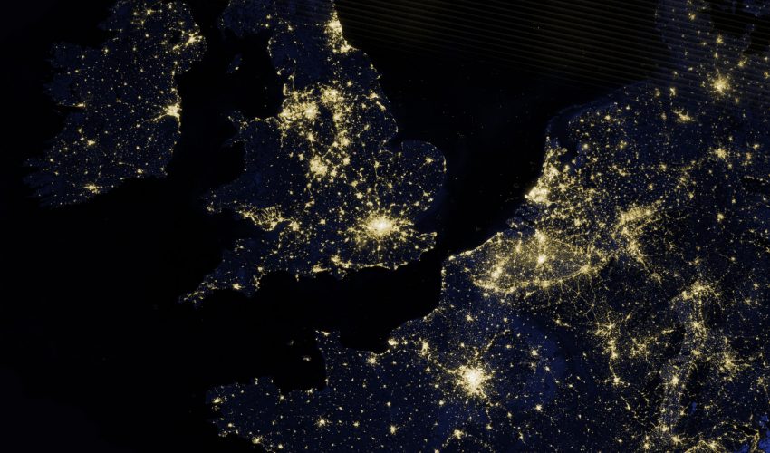 Night lights of London