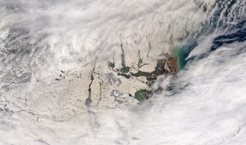 Orange snow in eastern Europe