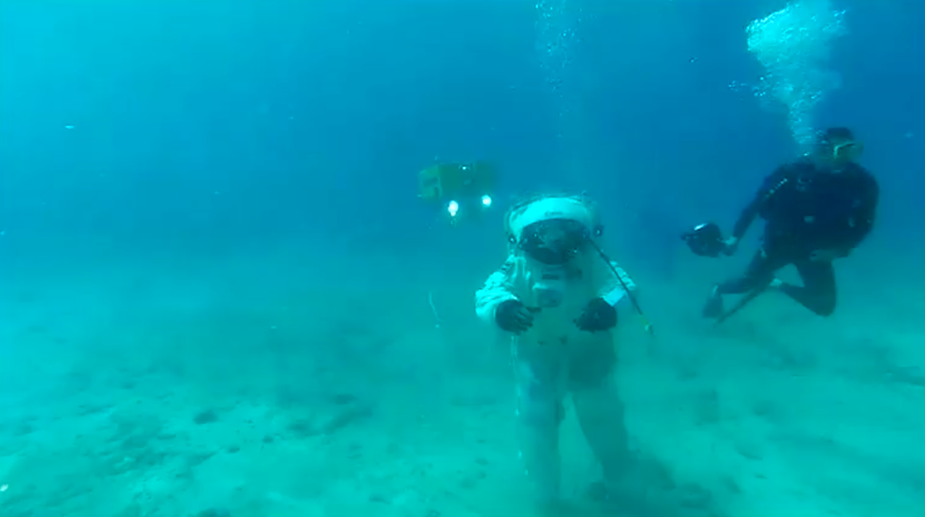 Training to walk on the moon