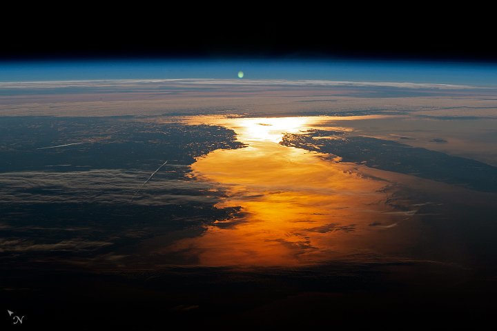 A sunrise from the International Space Station
