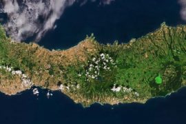 The Portugese island of São Miguel from space