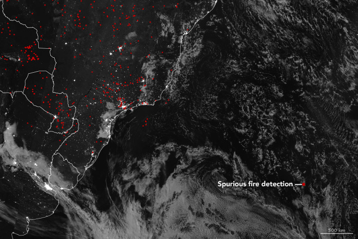 Thermal anomaly detected in the Atlantic Ocean