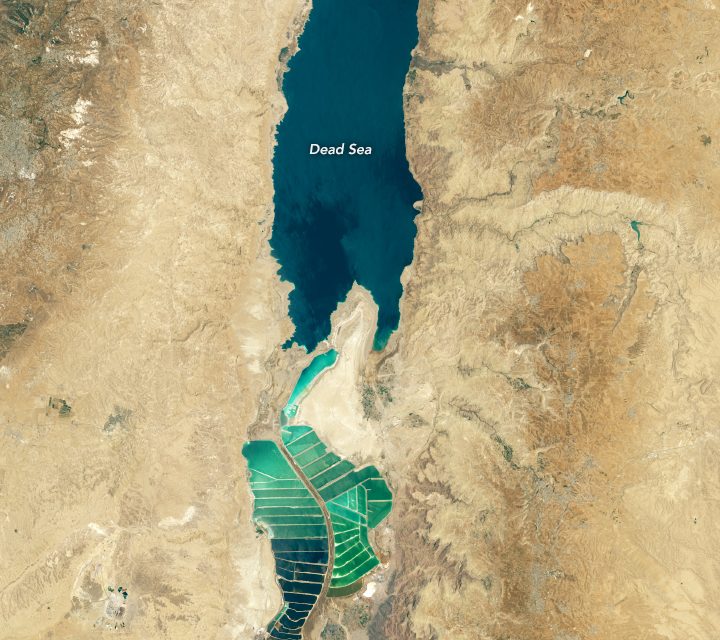Salt is building up in the bottom of the Dead Sea