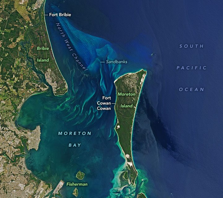 Moreton Bay on the Australian coast