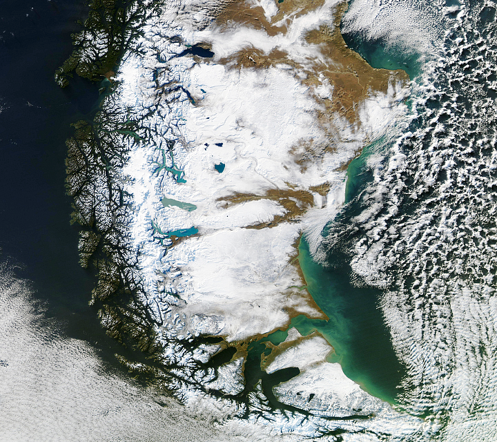 Rare view of Patagonia in South America