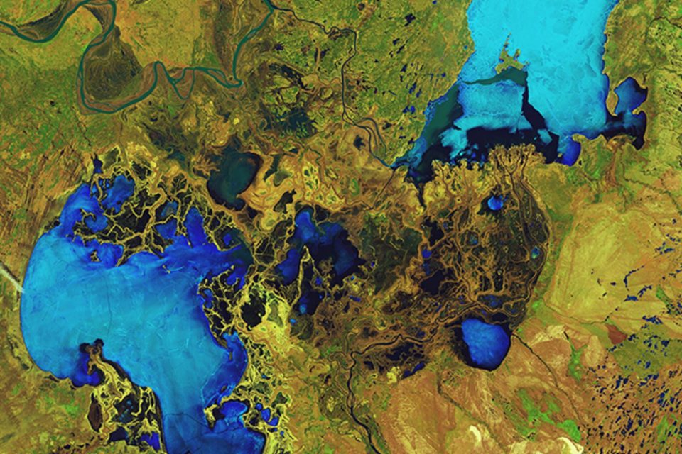 The lakes and rivers of northern Alberta