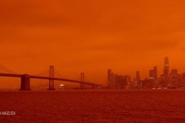 How did western wildfires turn the sky orange?