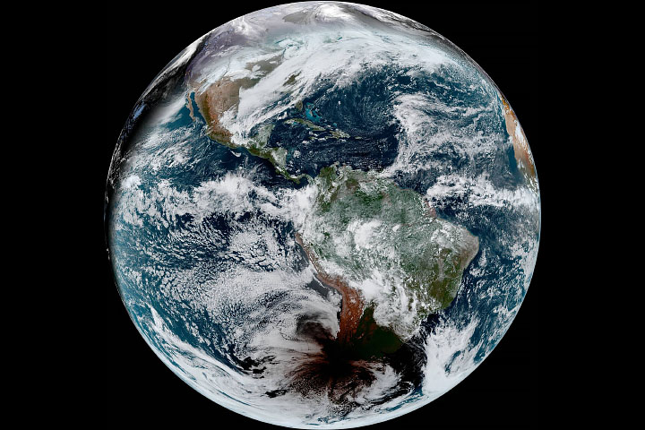 Total solar eclipse 2020: a view from above