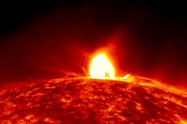 Solar flare puts on a stunning light show