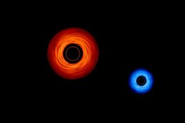 Two black holes dancing around each other