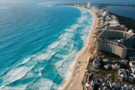 The city of Cancún on Mexico’s Yucatán Peninsula