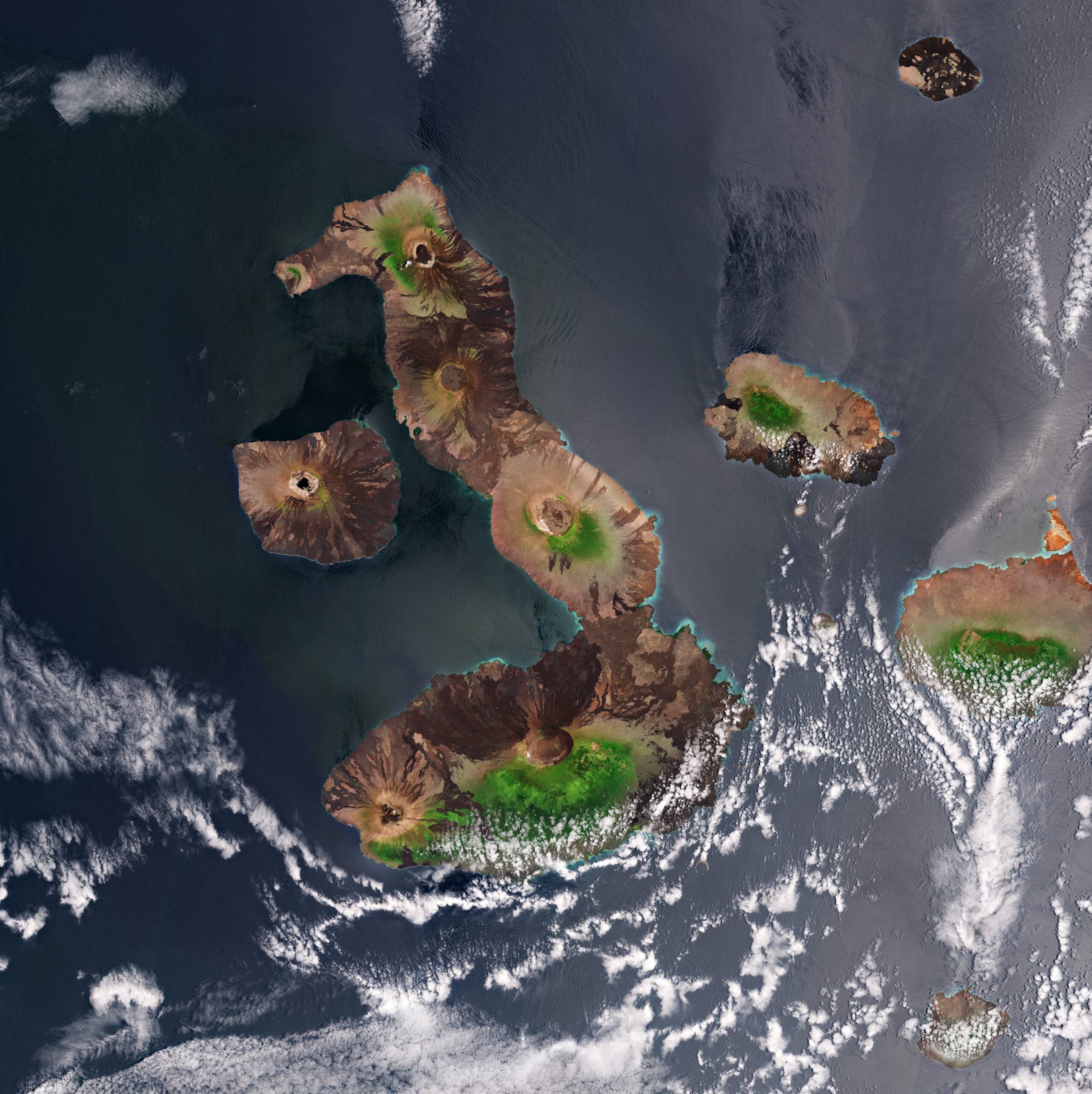 The Galápagos Islands in the eastern Pacific