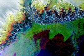 Kangerlussuaq Glacier on the Greenland ice sheet