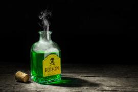 The,Poison,Is,A,Green,Liquid,In,A,Glass,Vial.