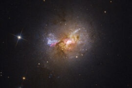 Black hole triggers the birth of new stars in nearby galaxy