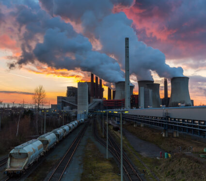 Industrial,Coal,Power,Station,On,Sunset,,Germany