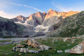 The Pyrenees Mountains in southwest Europe