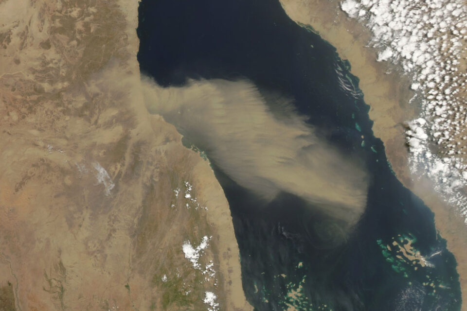 Dust from Africa streams through the Tokar Gap