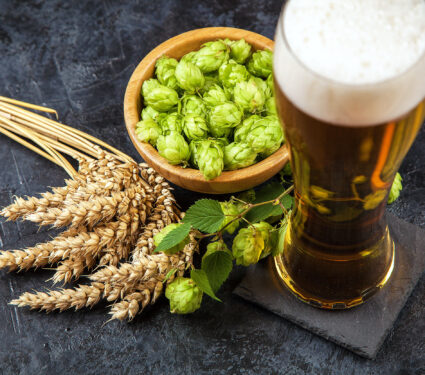 Beer,Glass,On,Dark,Background