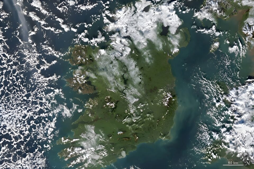 Wintry island of Ireland