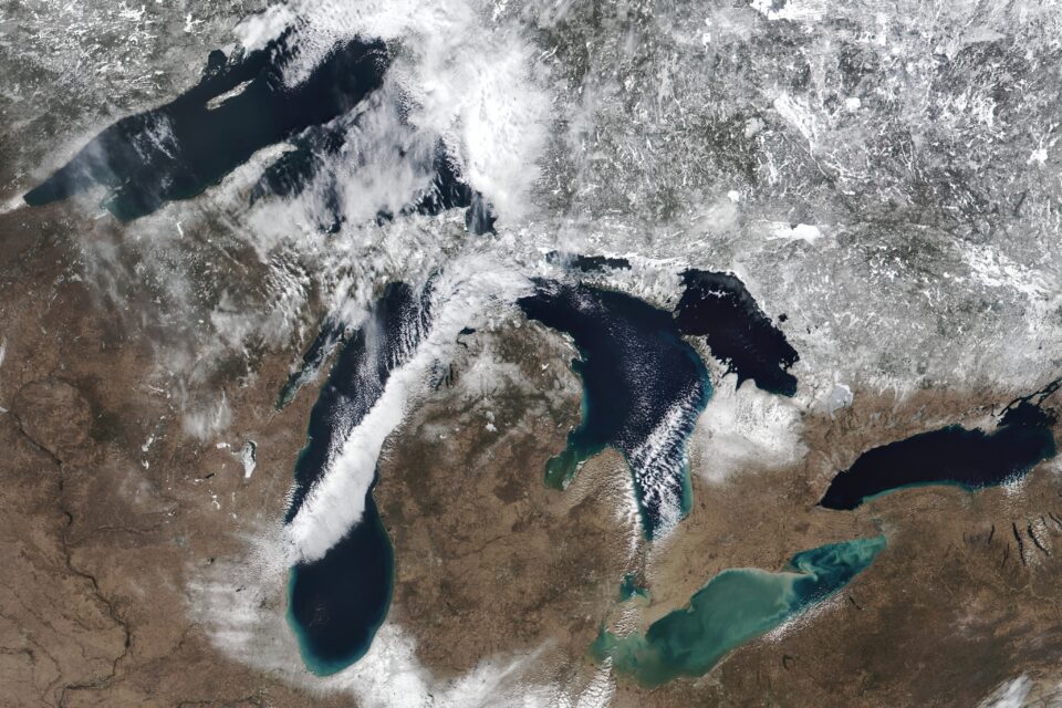 The Great Lakes are running low on ice cover