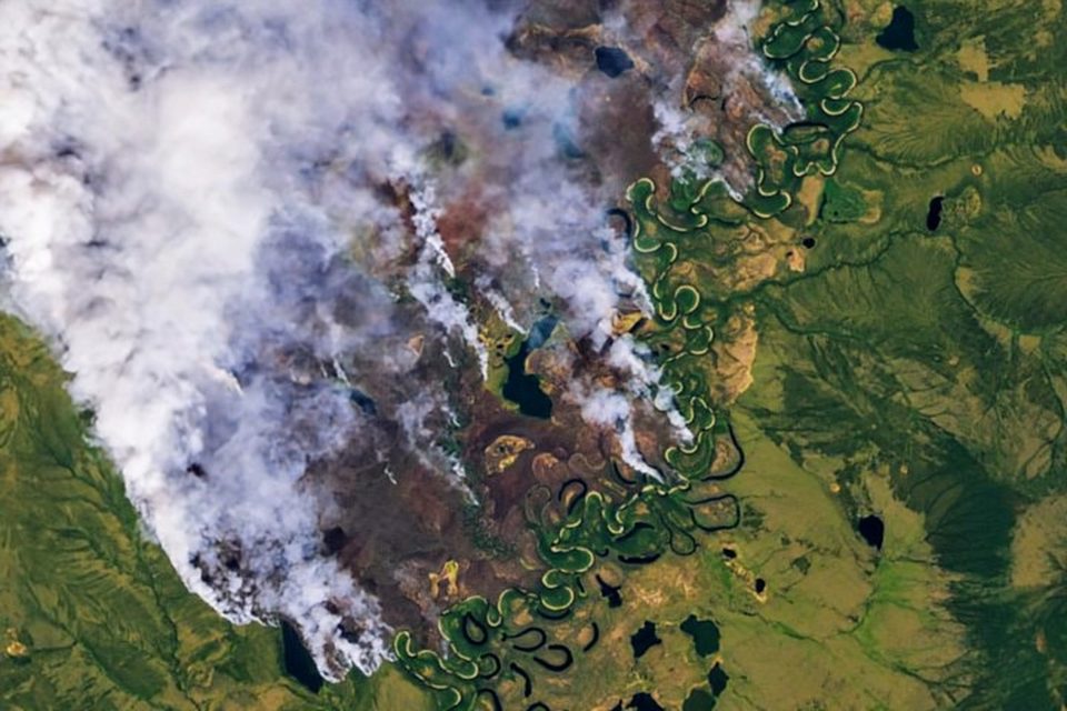 Dozens of fires are raging in Siberia