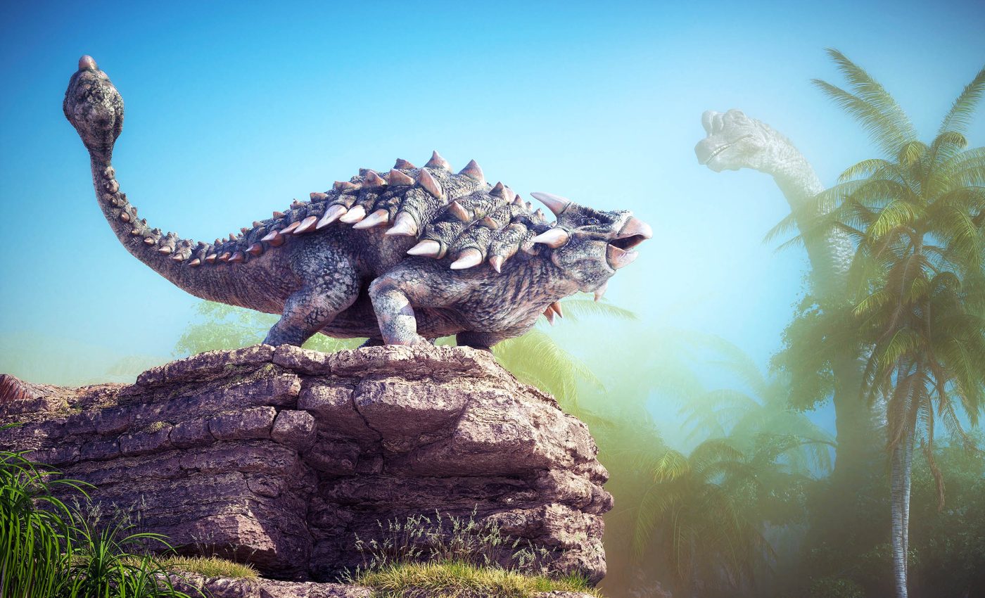 Footprints of armored dinosaurs with clubbed tails found for the first time