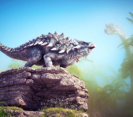 Ankylosaurus,In,Nature.,This,Is,A,3d,Render,Illustration