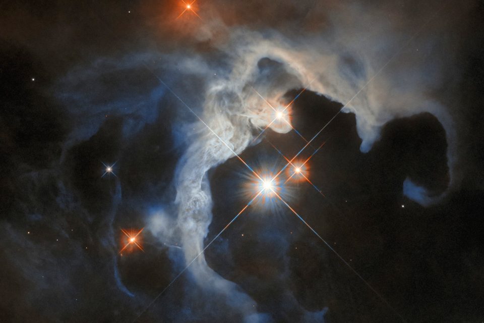 Hot, young stars in the constellation Taurus 