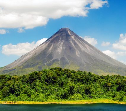 Typical,Dormant,Volcano,(costa,Rica,,La,Fortuna).