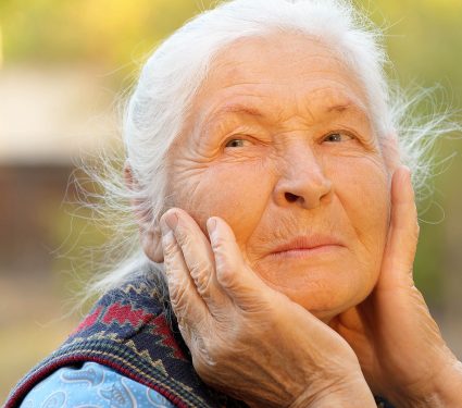 Portrait,Of,The,Elderly,Woman.,A,Photo,On,Outdoors