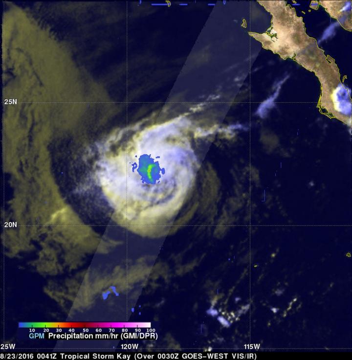 Tropical Depression Kay is quickly fading into history