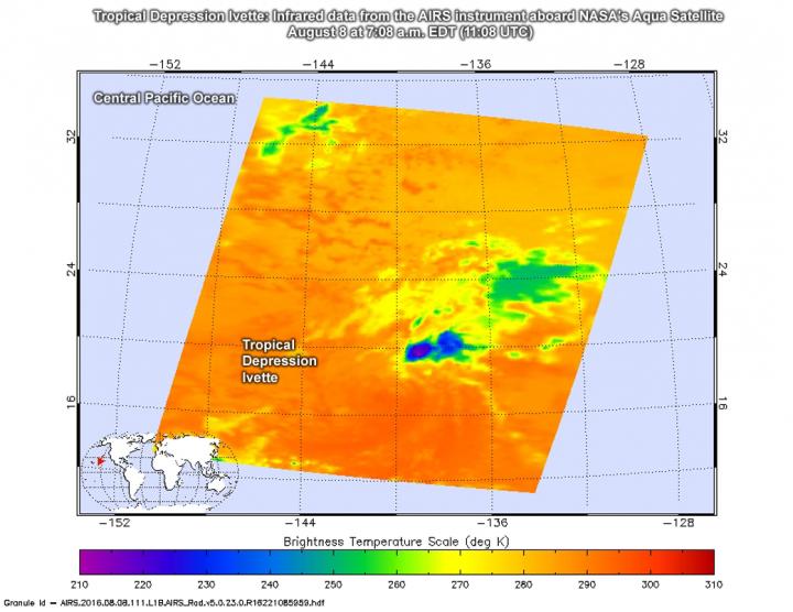 Tropical Depression Ivette continues to weaken