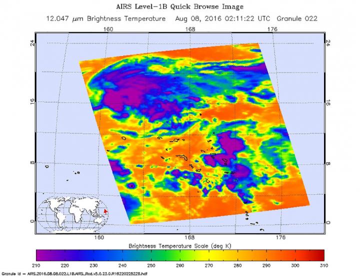 Newly formed Tropical Depression 08W