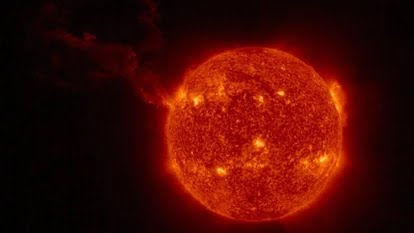 Massive solar eruption caught on camera