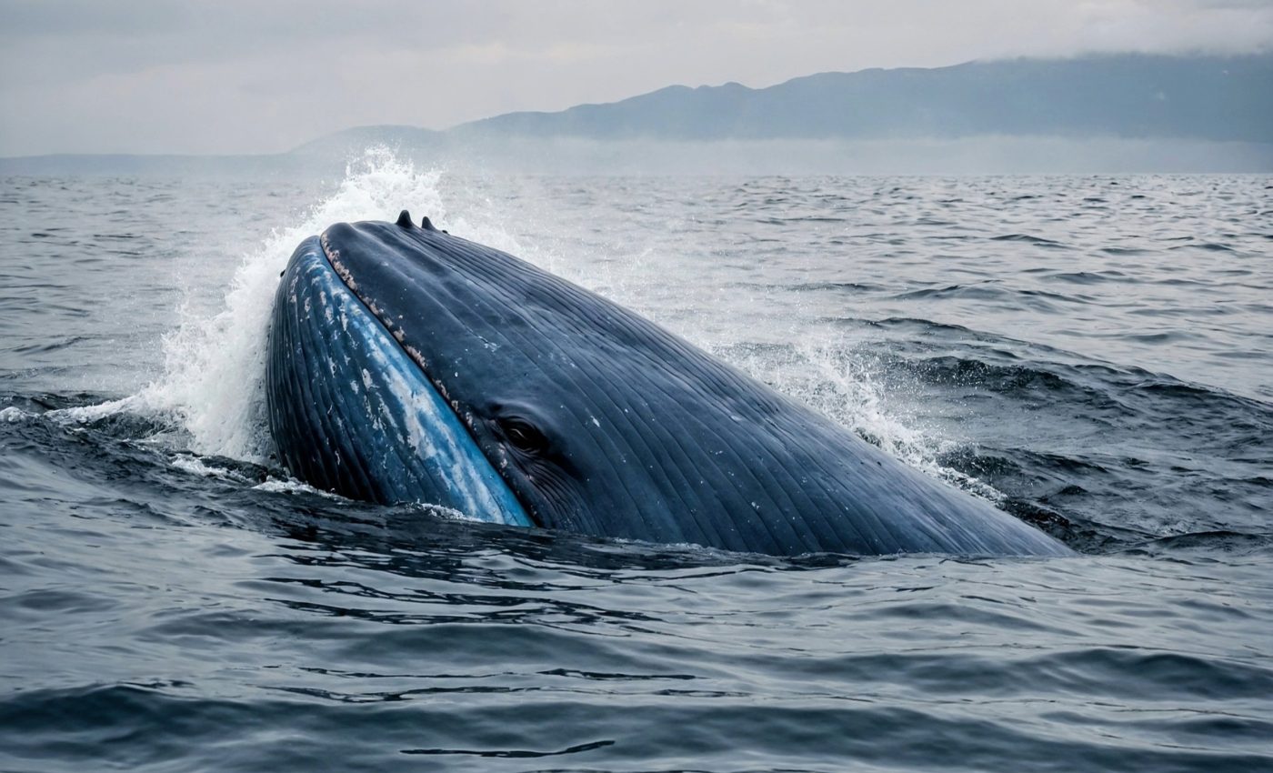 Why blue whale calves are rarely seen in the wild