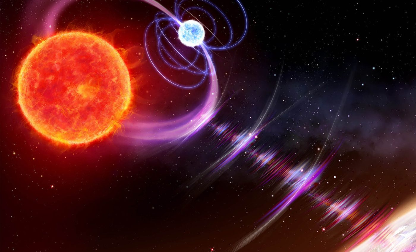 Two tiny stars orbit each other in just 125 minutes and emit unknown radio signals