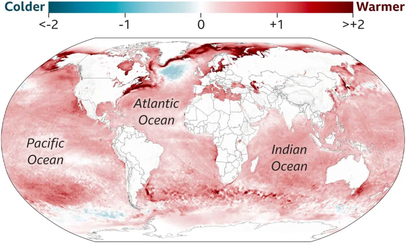 Scientists identify two global ocean bands heating at record rates
