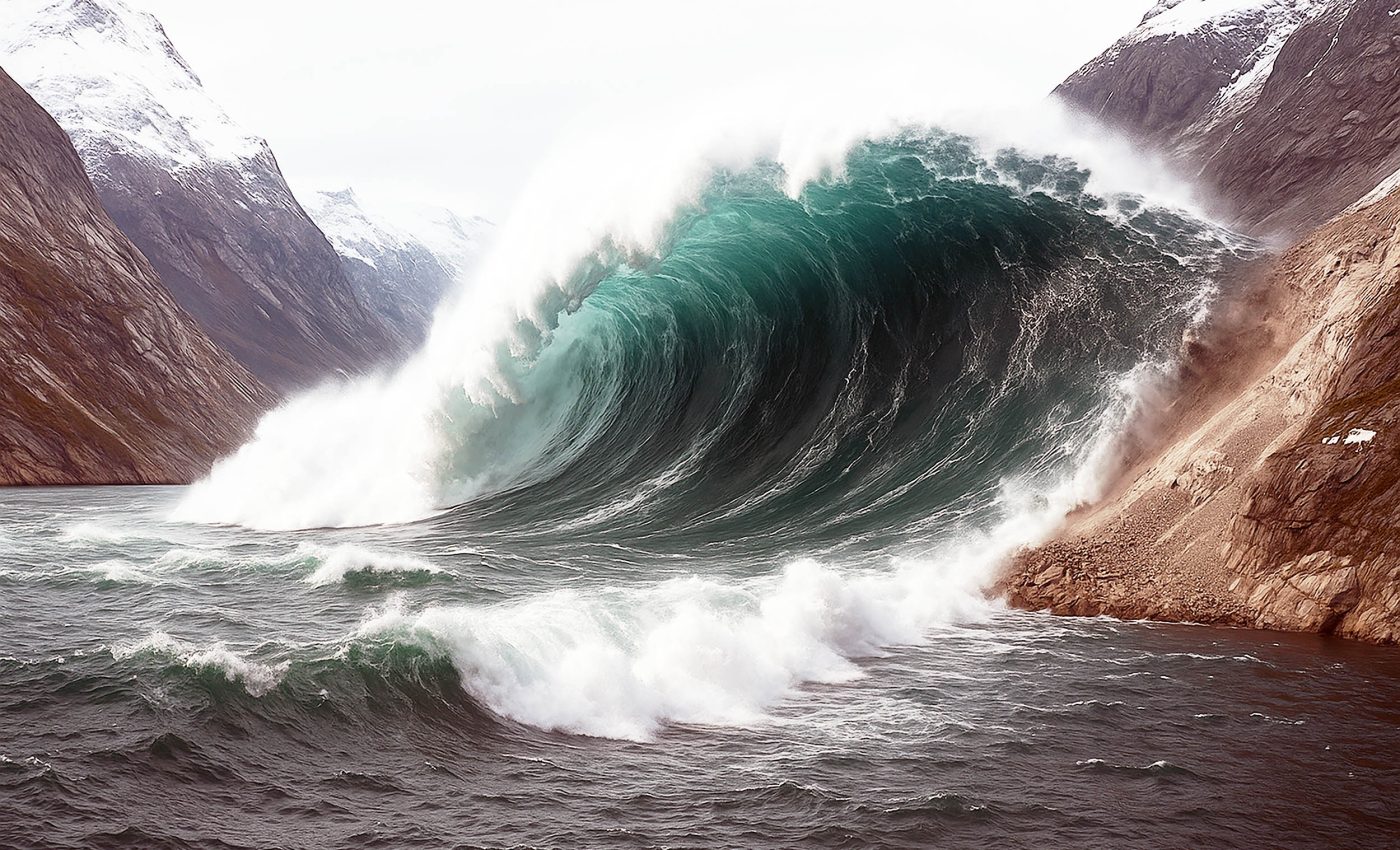 650-foot mega-tsunami sends seismic waves around the world, and satellites captured the action