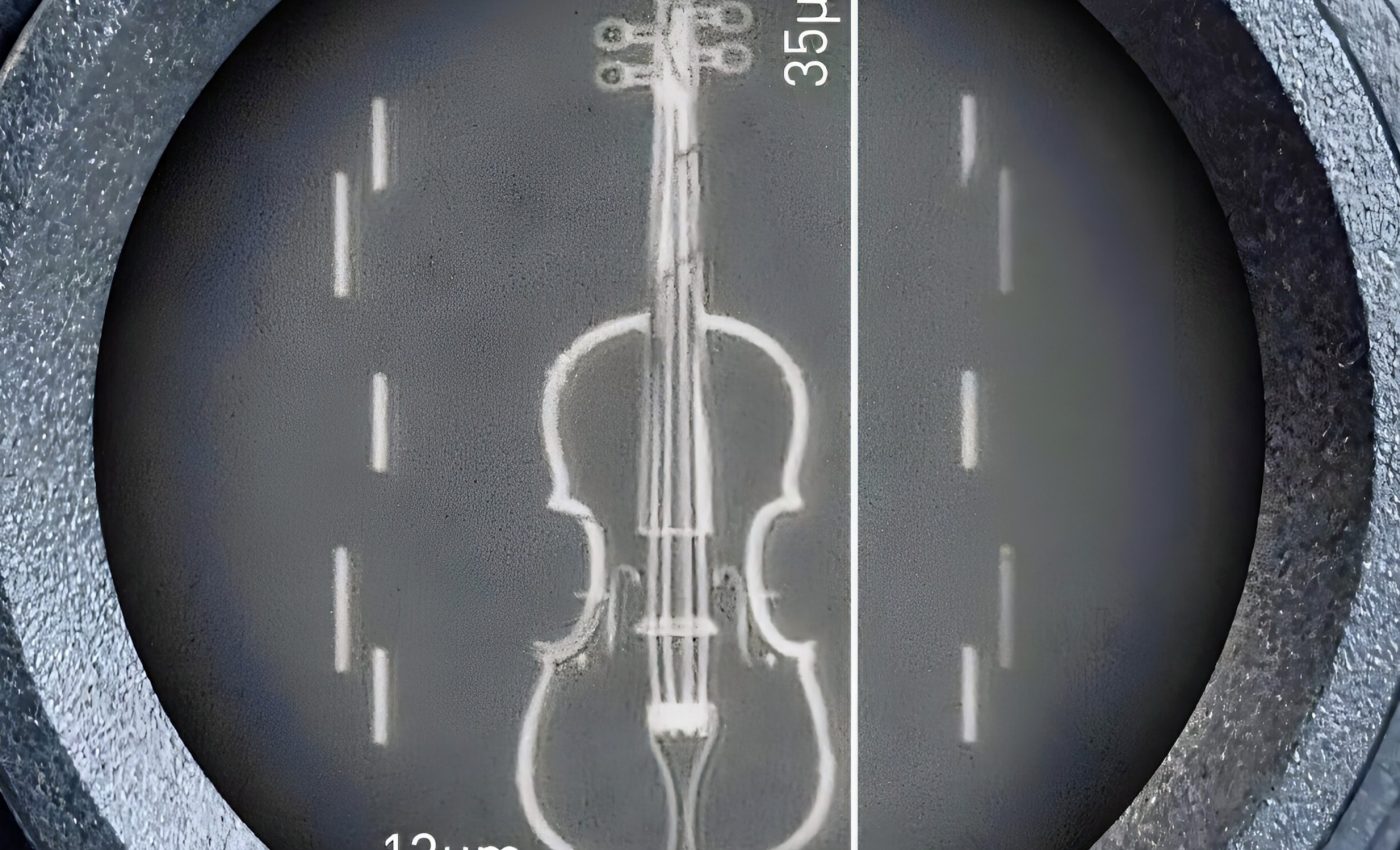 Scientists create a violin smaller than a human hair