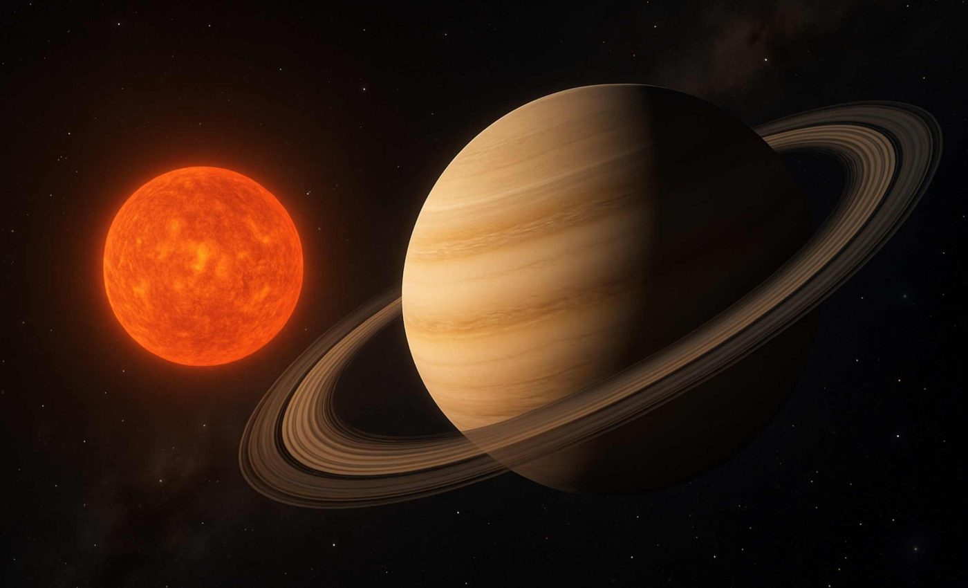 Newly identified planet is a rare 'miniature Saturn' orbiting a red dwarf