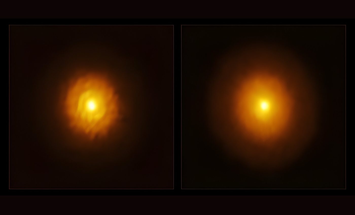 Massive hidden planet found orbiting young star