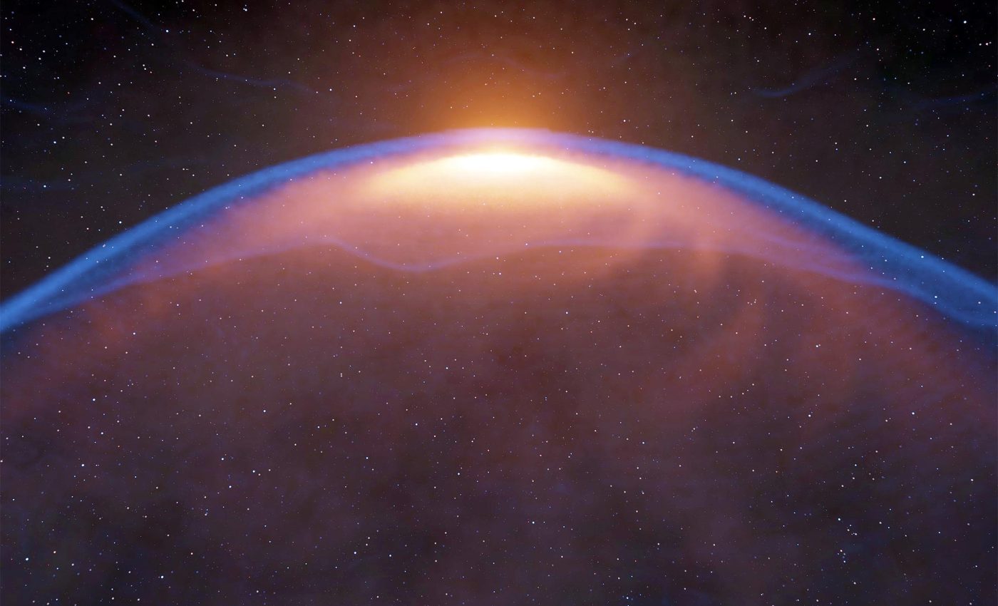 Baby star fires an explosive jet that crashed back into its own planetary disk