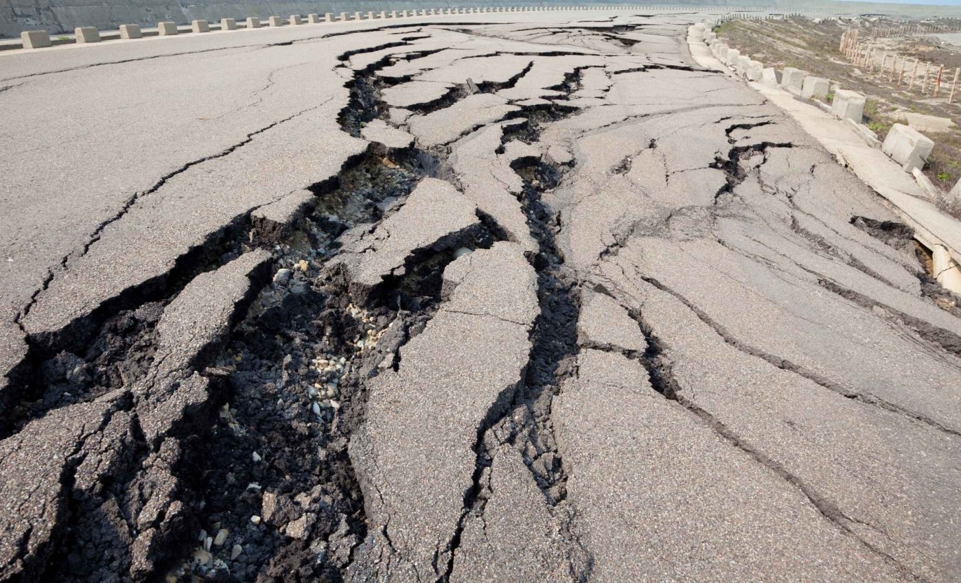 Exact moment when the Earth split wide open, caught on CCTV video